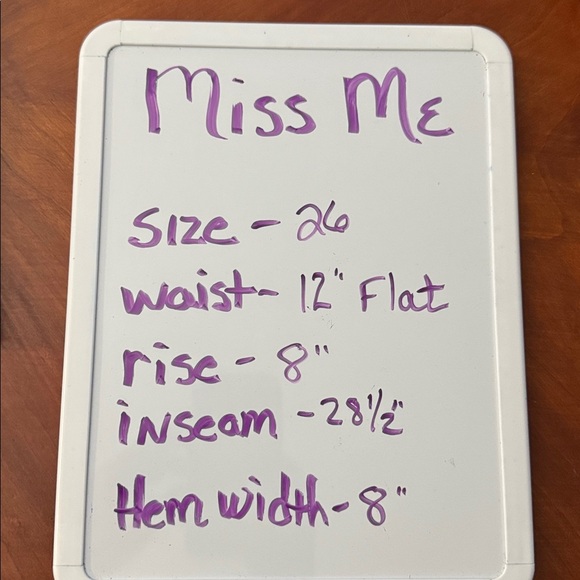 📌Miss Me Denim Jeans Women SZ 26X28 Plus Blue Low Rise Bootcut - Picture 7 of 7